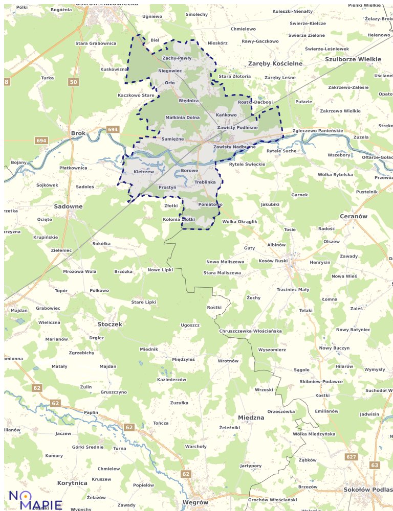 Mapa Geoportal Małkinia Górna